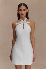 Freya Halter Bow Mini Dress - Ivory