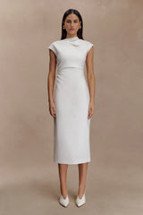 Lorena Cotton Midi Dress - White