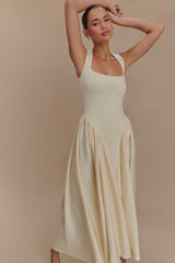 Sharon Scuba Jersey Midi Dress - Ivory