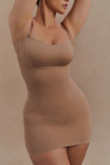 Jocelyn Backless Shapewear Mini Dress - Latte