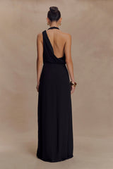 Galia Cowl Neck Maxi Dress - Black
