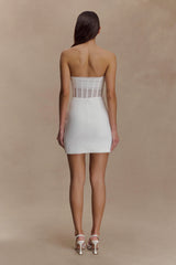 Palmer Mesh Corset Mini Dress - Ivory