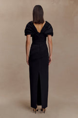 Thelma Bardot Maxi Dress - Black