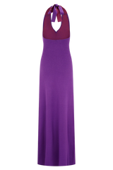 Stacy Knit Halter Maxi Dress - Purple/Red