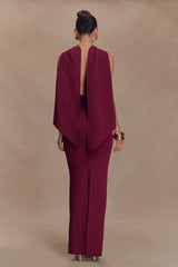 Darby Knit Scarf Maxi Dress - Merlot