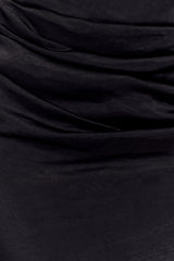 Dalia Off Shoulder Satin Maxi Dress - Black
