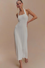 Jacqui Halter Knit Midi Dress - Ivory