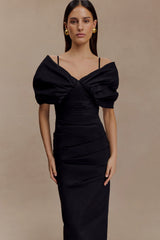 Thelma Bardot Maxi Dress - Black