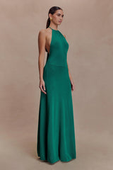 Meg Halter Tassel Maxi Dress - Emerald