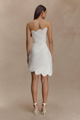 Atenea Satin Mini Dress - White