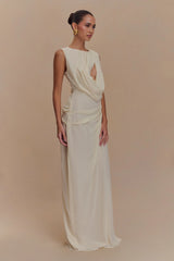Oria Chiffon Maxi Dress - Ivory