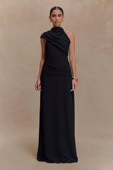 Analia Chiffon Maxi Dress - Black