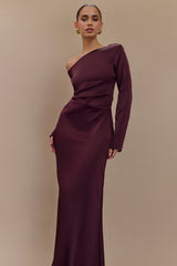 Avery Long Sleeve Maxi Dress - Plum