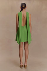 Wynter Scarf Draped Mini Dress - Green