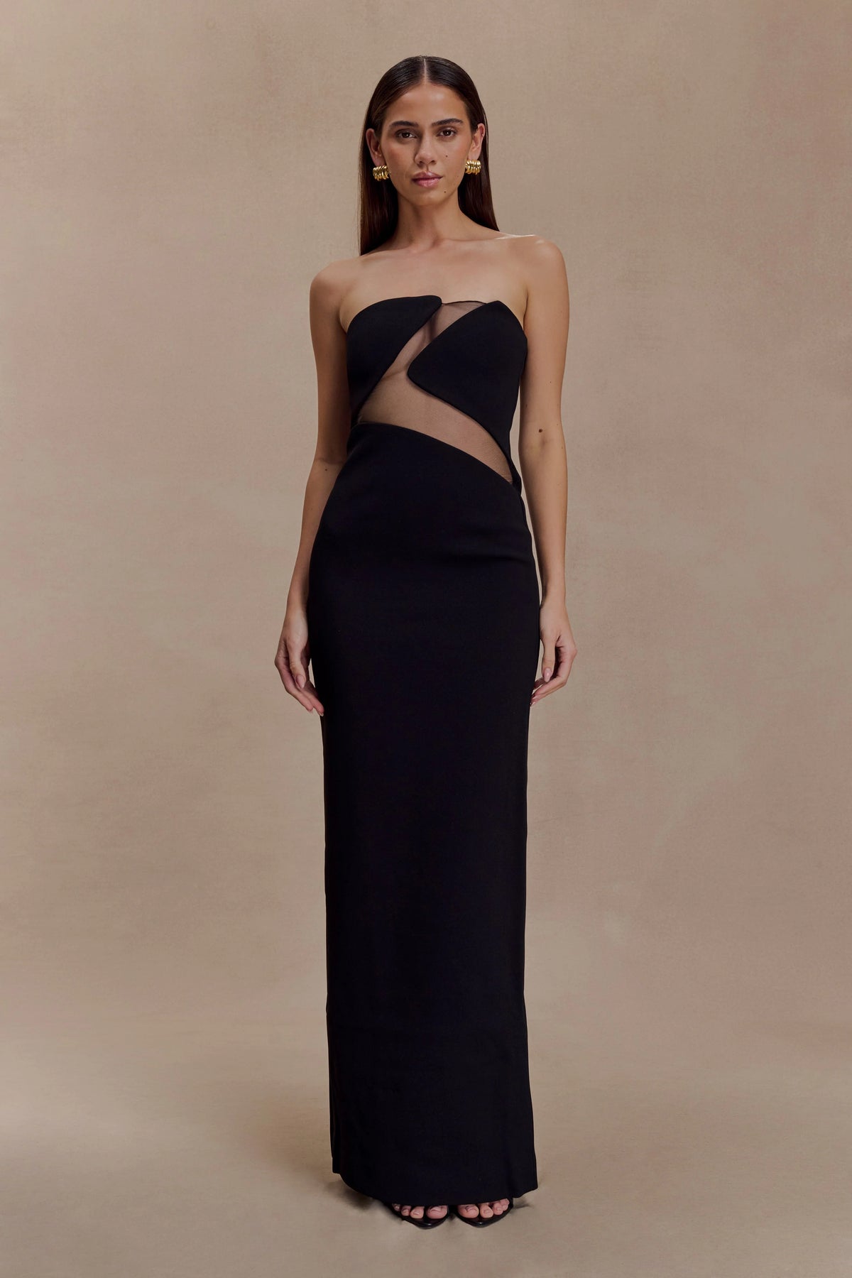 Lianne Strapless Maxi Dress - Black