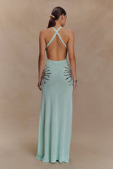 Ellington Knit Maxi Dress With Sequin - Lagoon