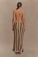 Shepherd Crochet Halter Maxi Dress - Gold/Black