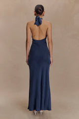 Louisiana Halter Maxi Dress - Navy