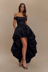 Amelia Bubble Maxi Dress - Black