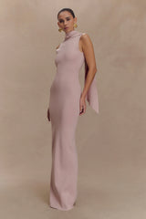Darby Knit Scarf Maxi Dress - Pale Pink