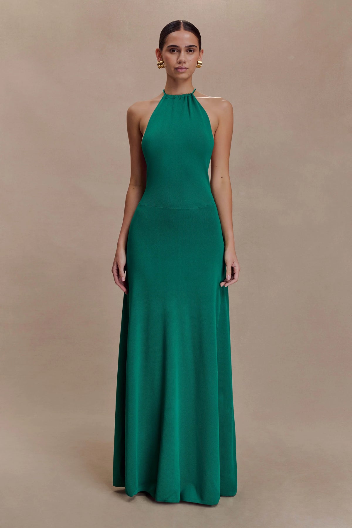 Meg Halter Tassel Maxi Dress - Emerald
