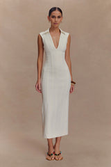 Keagan Sleeveless Midi Dress - Ivory