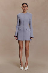 Gretchen Suiting Mini Dress - Grey