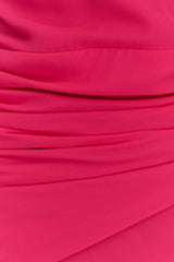 Giulia Chiffon Draped Mini Dress - Raspberry