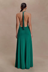 Meg Halter Tassel Maxi Dress - Emerald