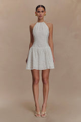 Carlina Broderie Mini Dress - White