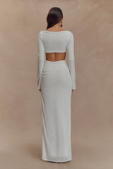 Vienna Slinky Cut Out Maxi Dress - White