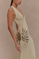 Ellington Knit Maxi Dress With Sequin - Ivory